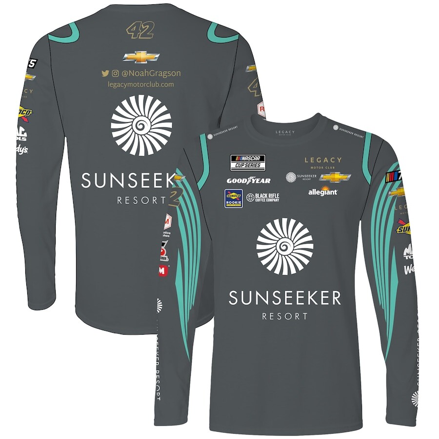 

Футболка с длинным рукавом LEGACY Motor Club Team Collection Noah Gragson, серый