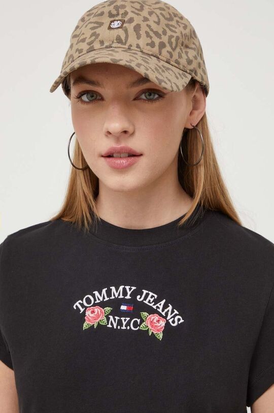 

Хлопковая футболка Tommy Jeans, черный