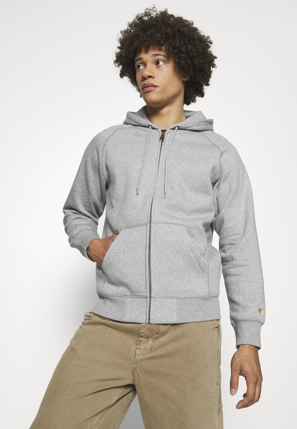 

Толстовка на молнии Carhartt WIP, серый