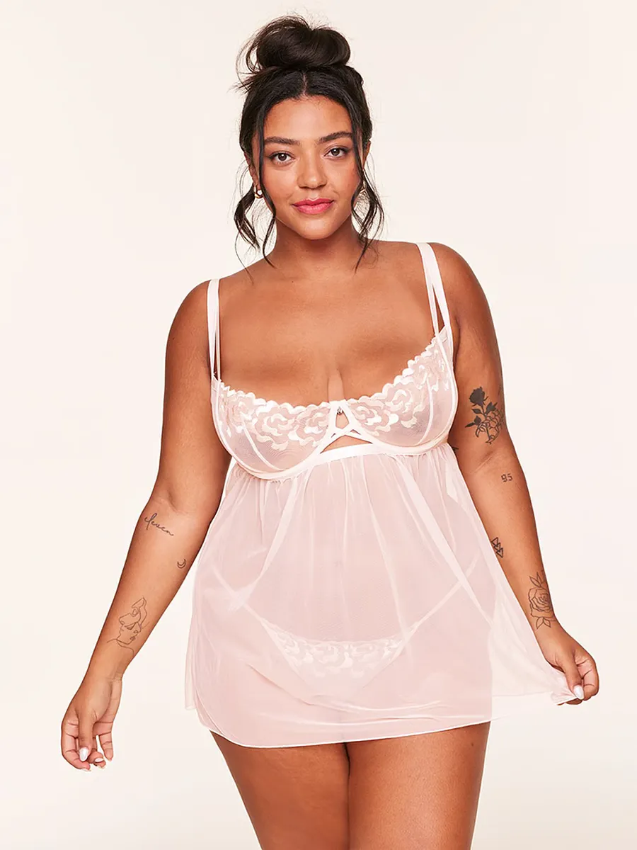 

Jestina Babydoll ночная рубашка Adore Me, розовый