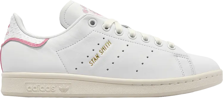 

Кроссовки Stan Smith 'White Pink Debossed Heel', белый, Серый