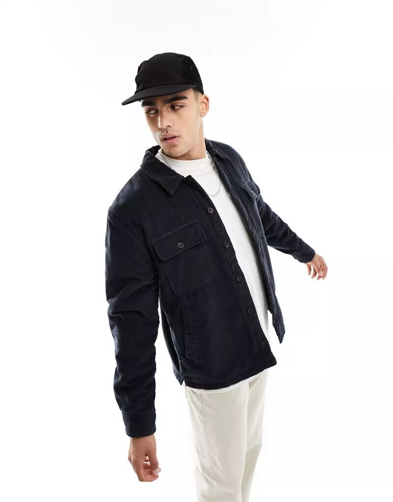 

Темно-синяя вельветовая рубашка Superdry Surplus
