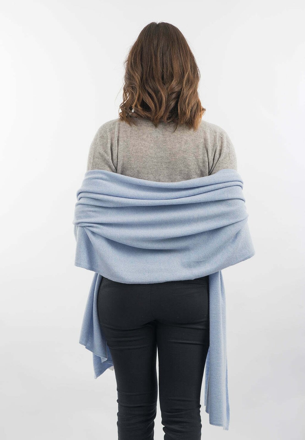 

Шаль Dalle Piane Cashmere, светло-голубой