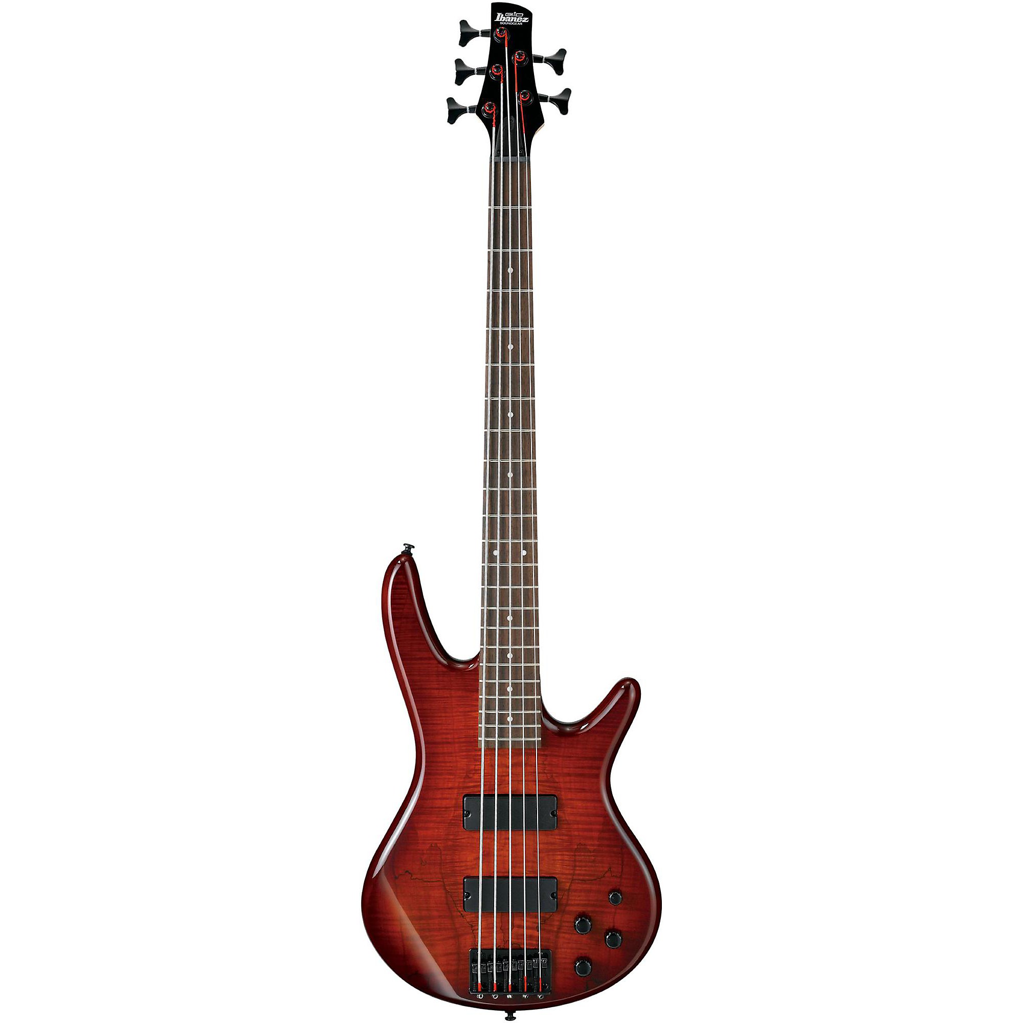 цена Ibanez GSR205SM 5-струнная электрическая бас-гитара, угольный коричневый взрыв, гриф из палисандра