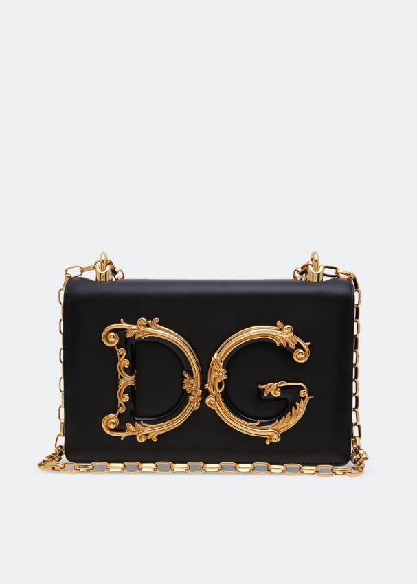 ws 609 часы в стиле барокко херувим Сумка через плечо Dolce&Gabbana DG Girls, черный