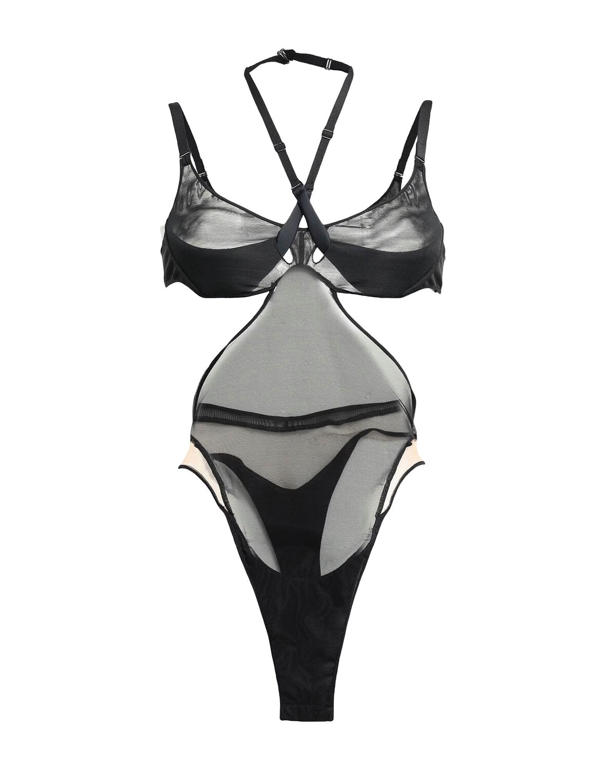Боди Mugler, черный