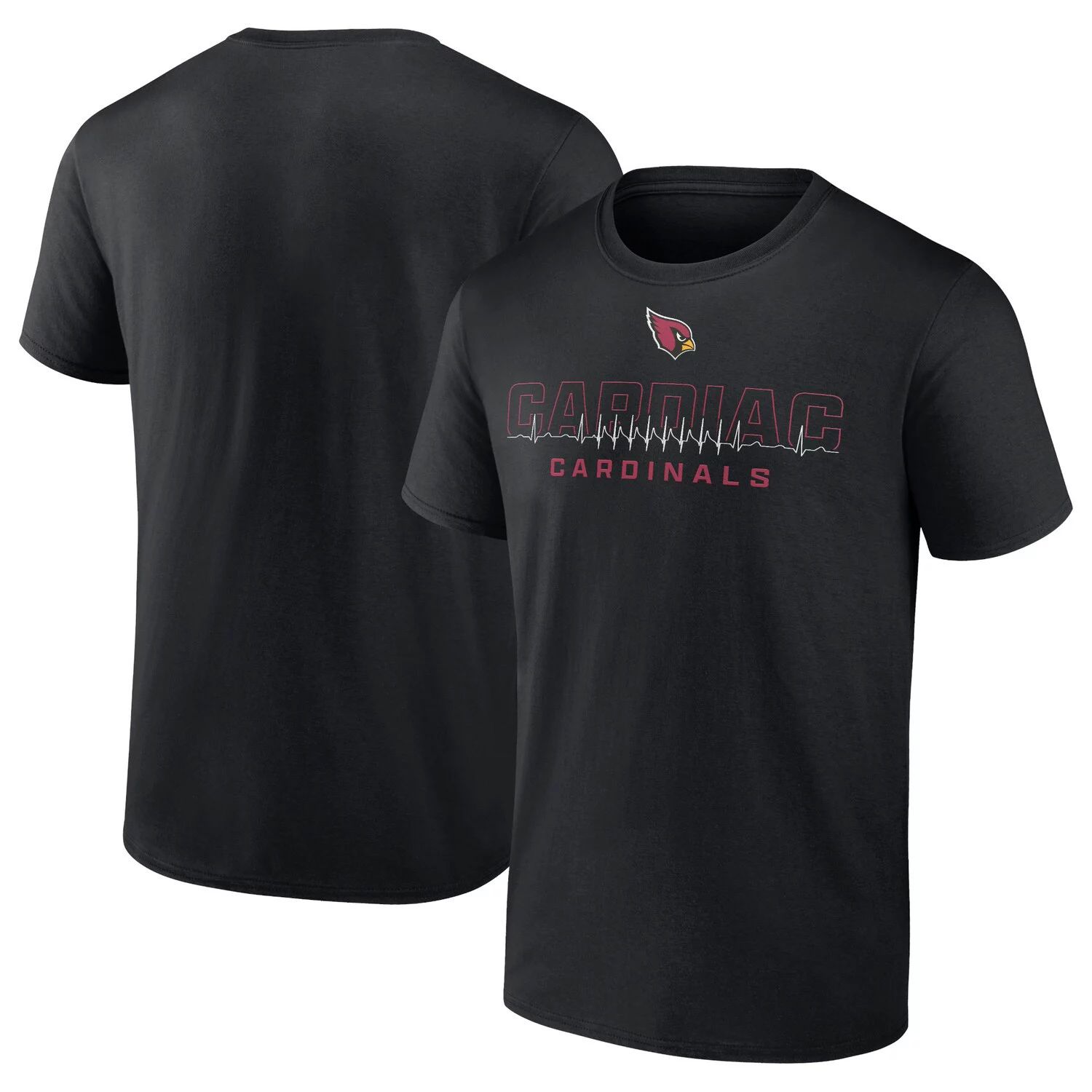 Мужская черная футболка с логотипом Arizona Cardinals Heartbeat Fanatics