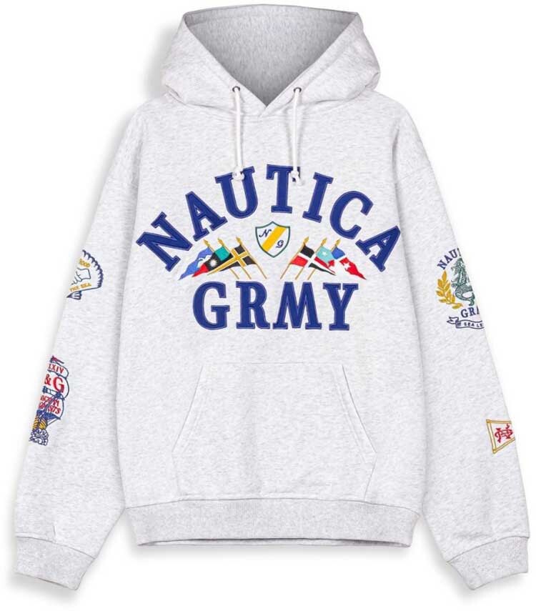 

Худи Grimey Mighty Harmonist Nautica Vintage, серый