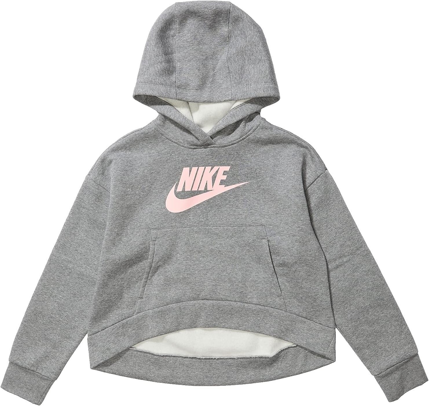 

Худи Nike Sportswear Club Fleece Hoodie - Extended Size, цвет Carbon Heather/Arctic Punch