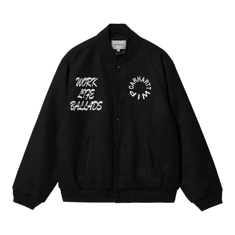 

Куртка Carhartt WIP Work Varsity Bomber 'Black', черный