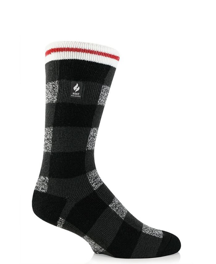 

Мужские носки в клетку Lite Roy Buffalo Crew Heat Holders, цвет Black, Gray