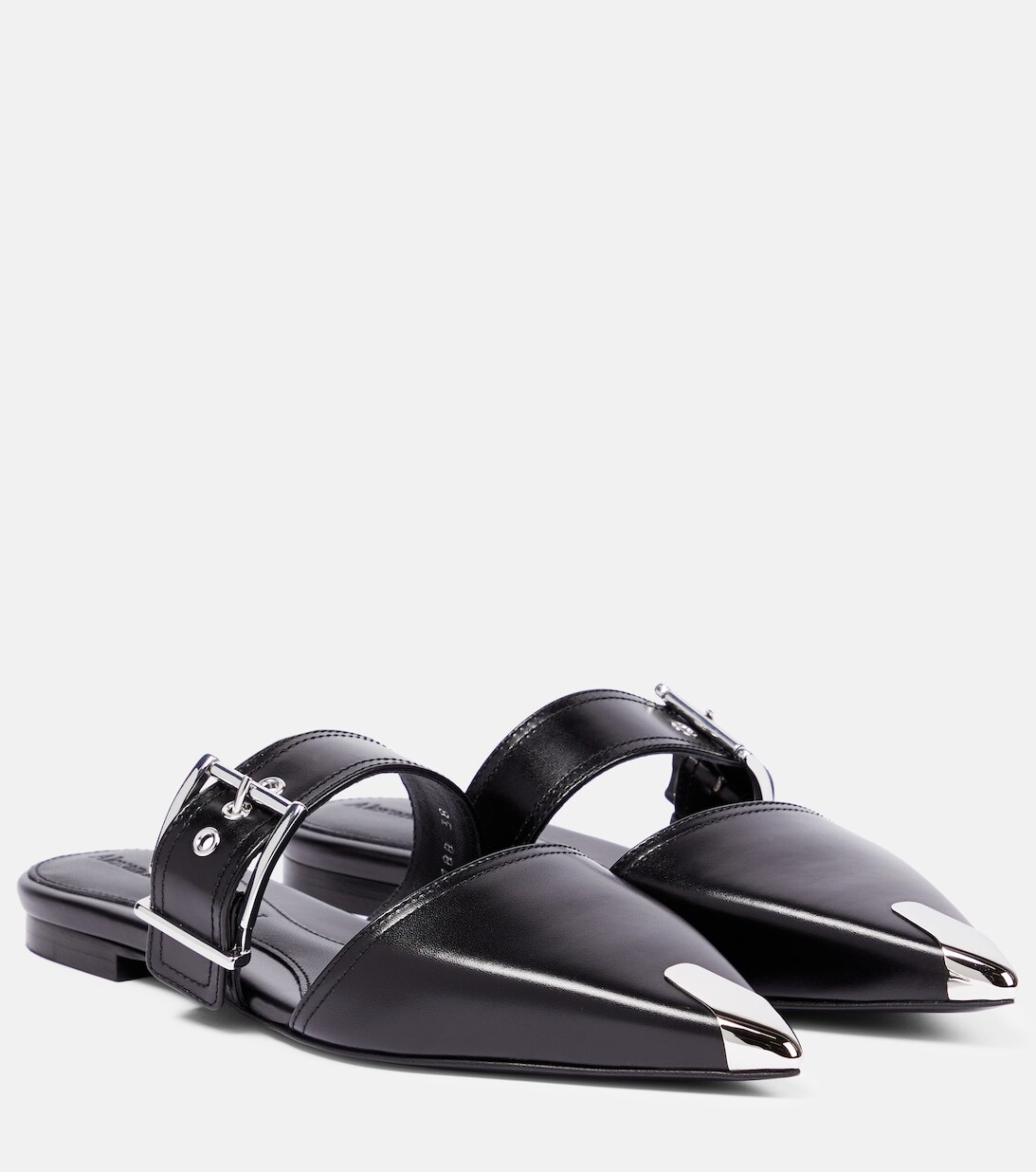 

Мюли из кожи в стиле панк Alexander McQueen, черный