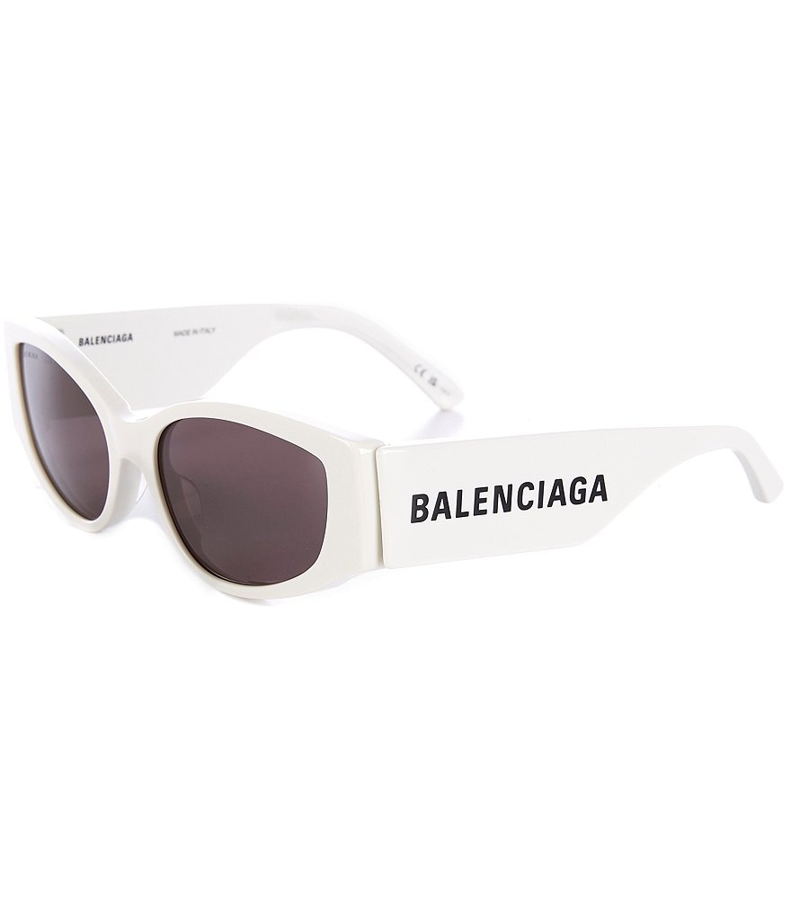 Солнцезащитные очки «кошачий глаз» Balenciaga унисекс BB0258S 58 мм, белый