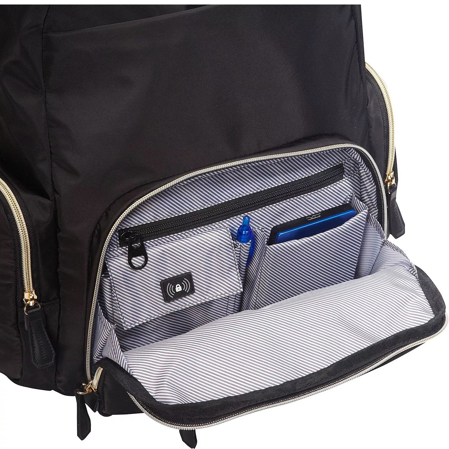 цена Нейлоновый 15-дюймовый рюкзак для ноутбука Kenneth Cole Reaction Sophie с блокировкой RFID, черный