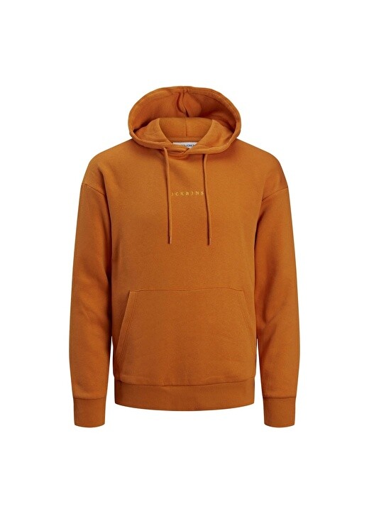 

Темно-оранжевая мужская толстовка с воротником с капюшоном Jack & Jones