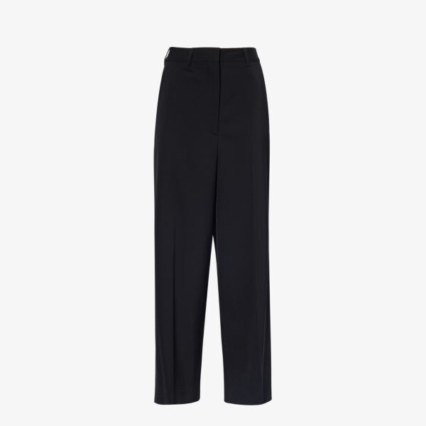 

Прямые брюки из эластичной шерсти со средней посадкой Stella Mccartney, черный