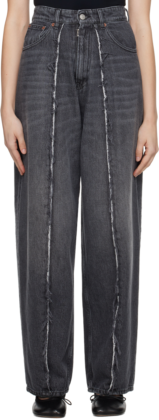 Серые джинсы с необработанными краями Mm6 Maison Margiela