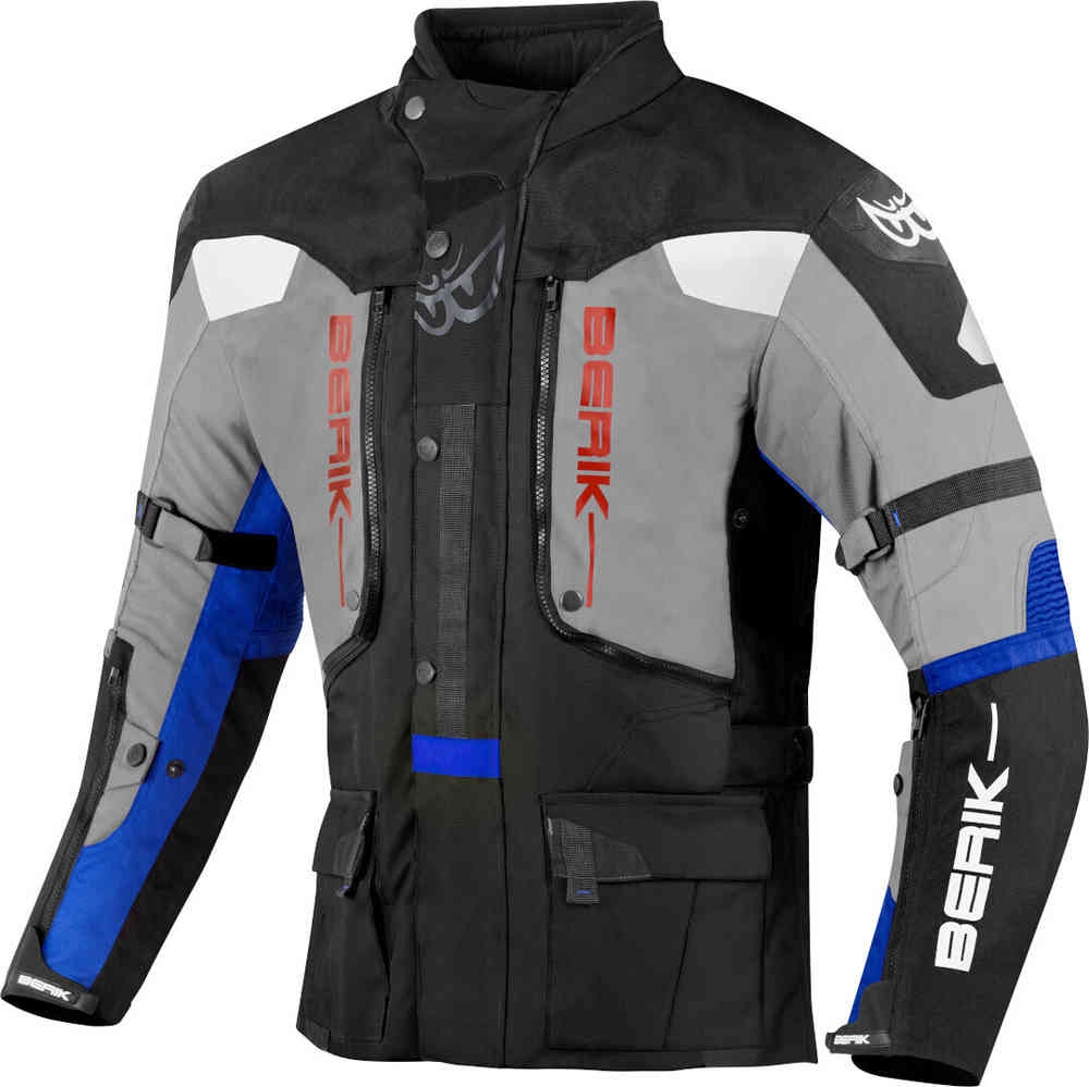 Водонепроницаемая мотоциклетная текстильная куртка Dakota 3в1 Berik, черный/серый/синий