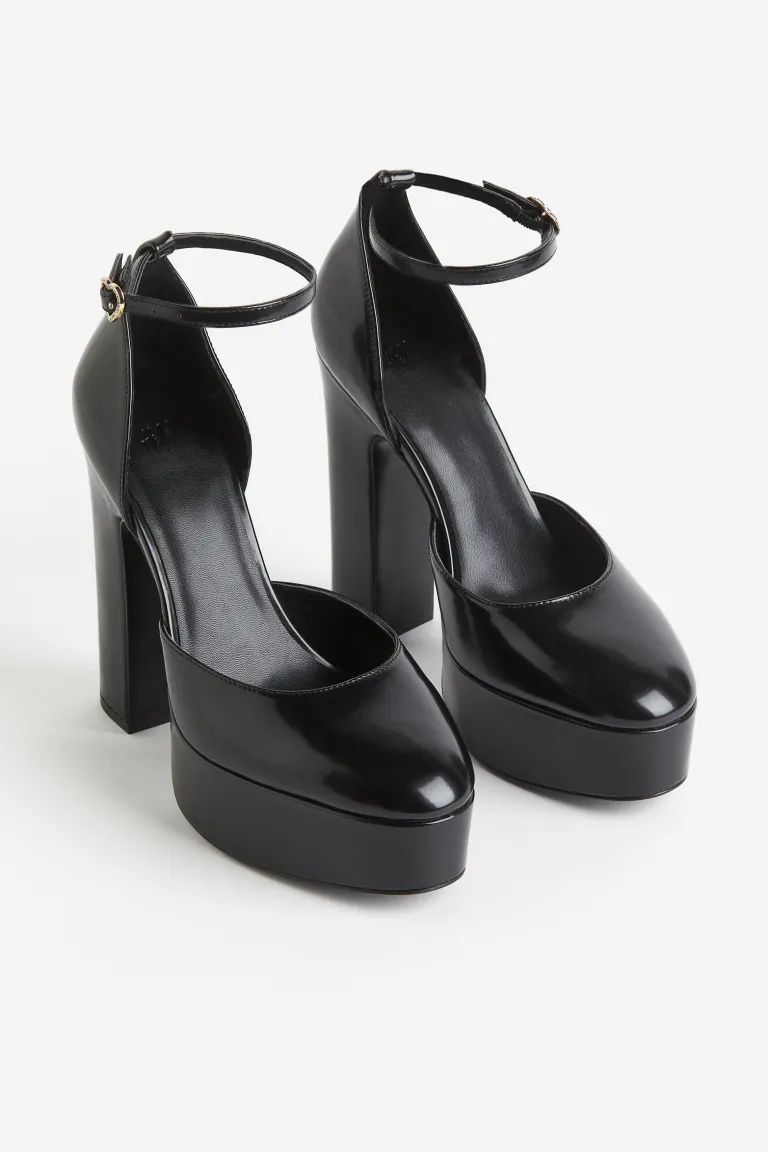 

Туфли на платформе и каблуке H&M, черный