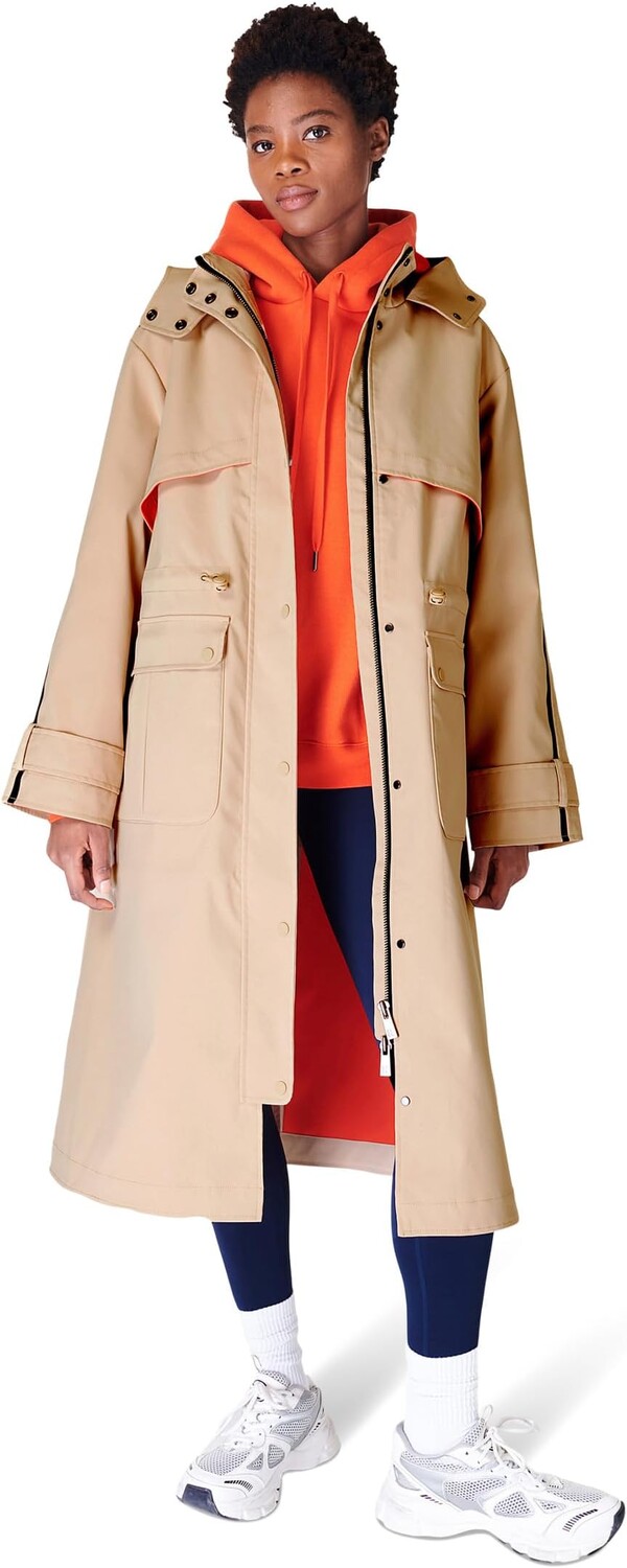 

Плащ Contrast Trench Coat Sweaty Betty, цвет Dove Beige