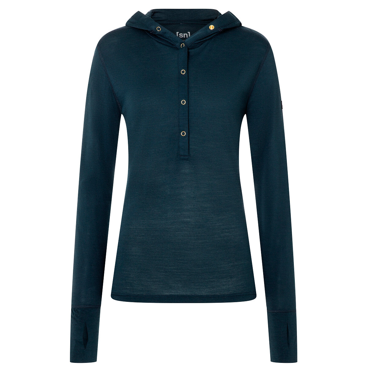 

Лонгслив из мериноса Super Natural Women's Ninja Buttoned, цвет Blueberry