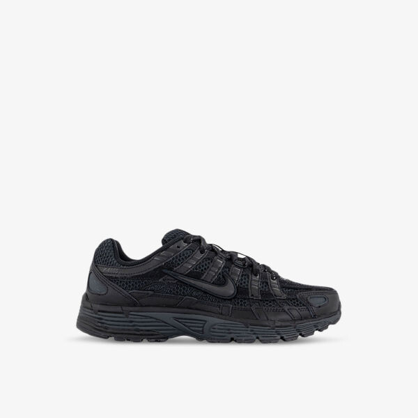 

P-6000 низкие кроссовки из кожи и сетки на толстой подошве Nike, черный
