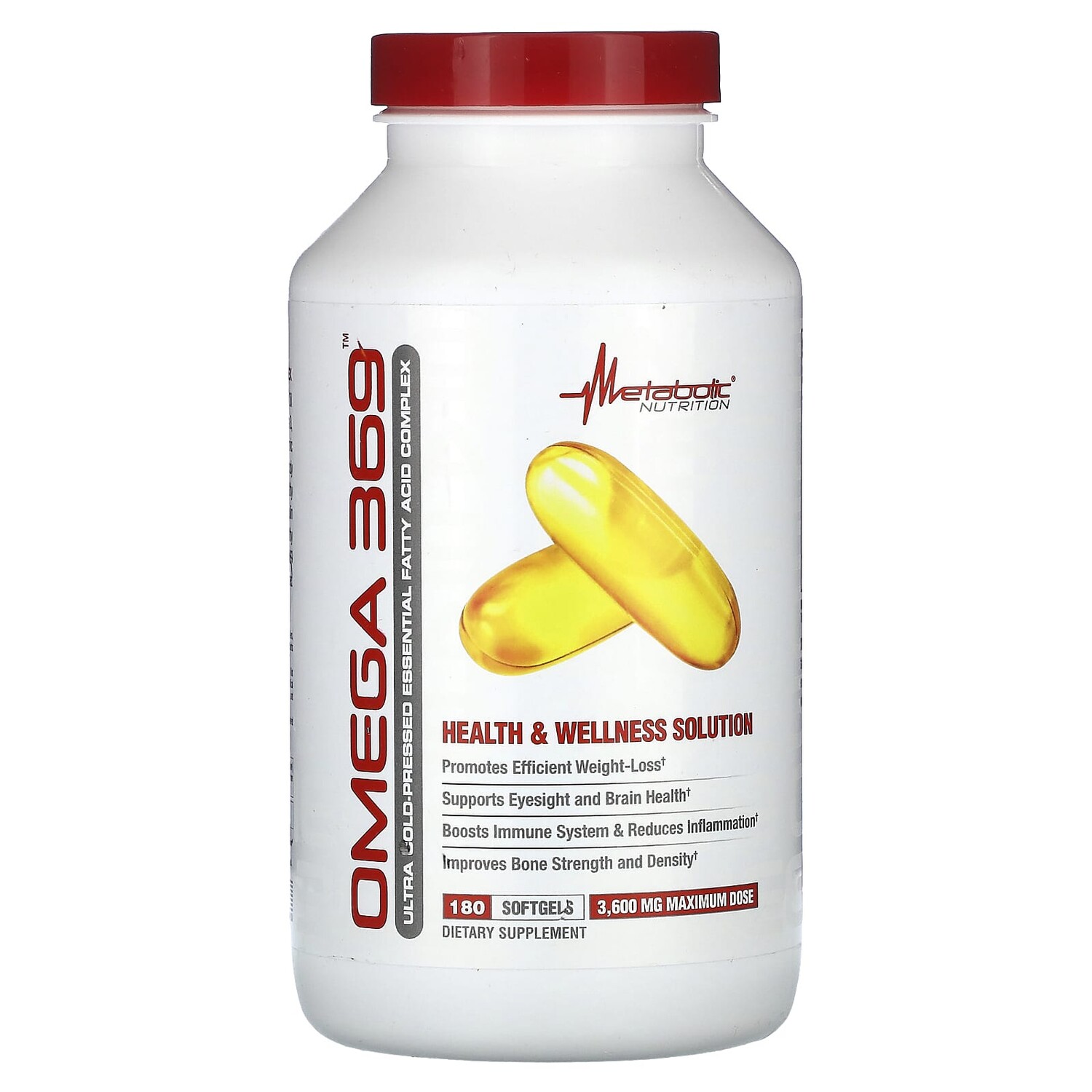 

Омега 369, 1200 мг, 180 капсул, Metabolic Nutrition