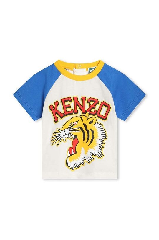 Kenzo kids Хлопковая детская футболка, белый