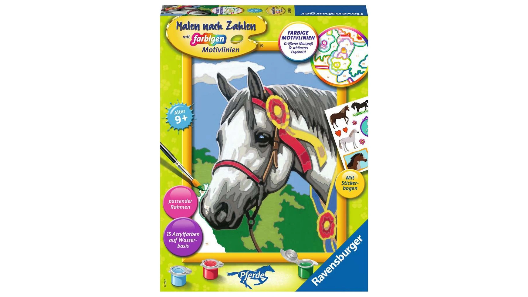Рисование по номерам гордая турнирная лошадь дети от 9 лет и старше Ravensburger Beschäftigung market space лошадь няшка с наклейкой микс