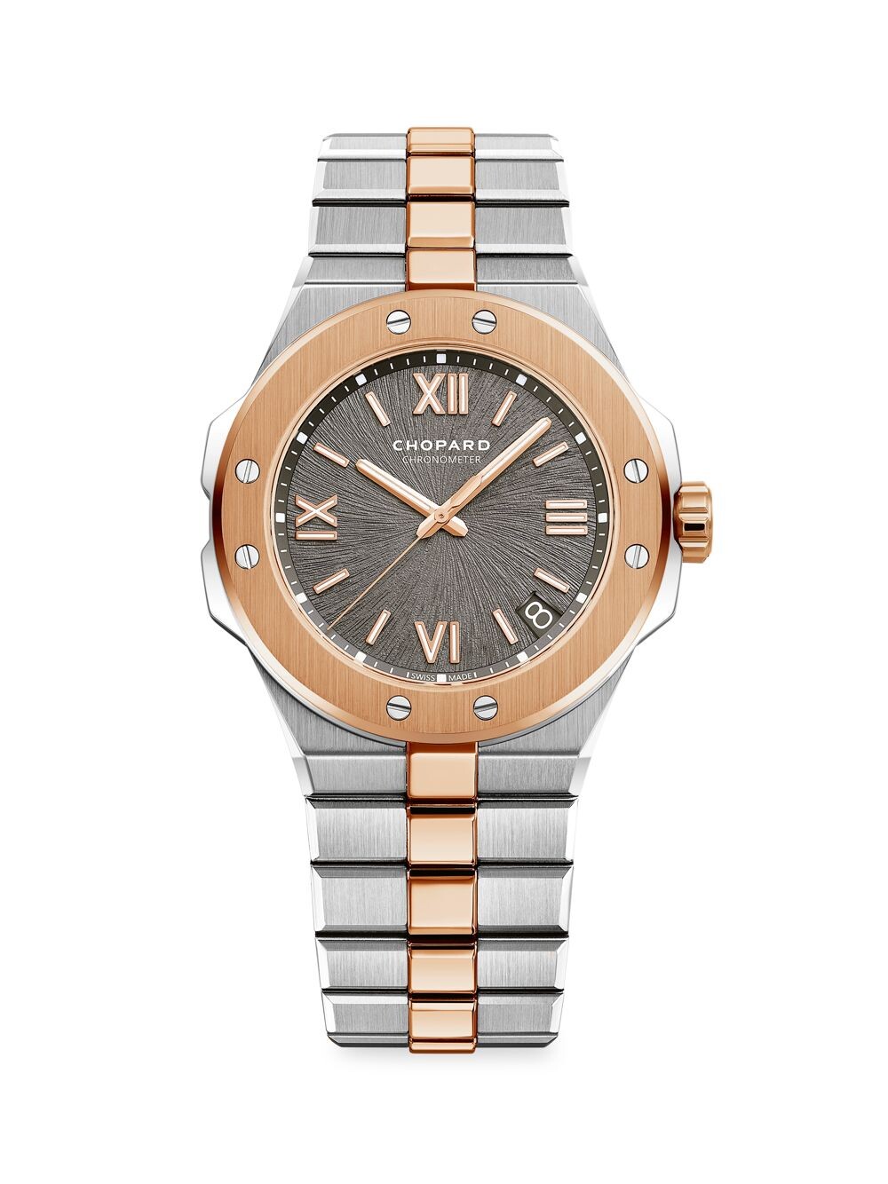 

Часы Alpine Eagle из 18-каратного розового золота и нержавеющей стали с браслетом Chopard