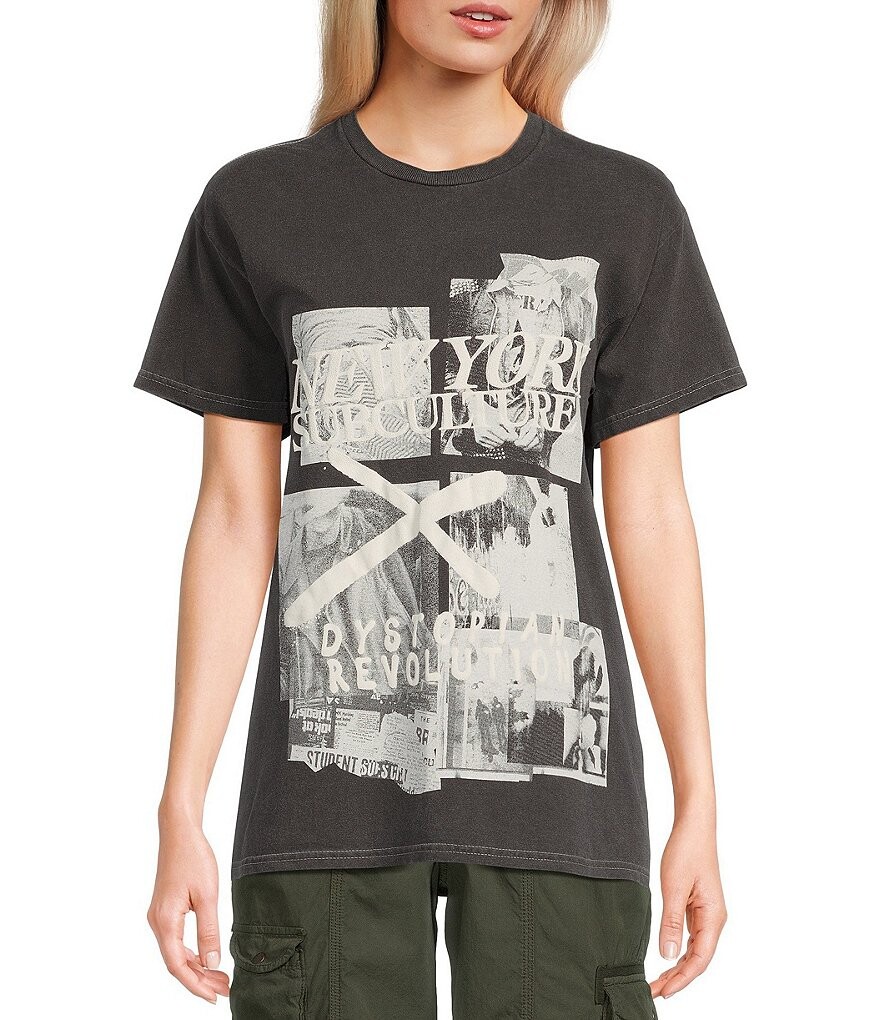 

BDG Urban Outfitters Subcultural Oversize-футболка с рисунком бойфренда, черный