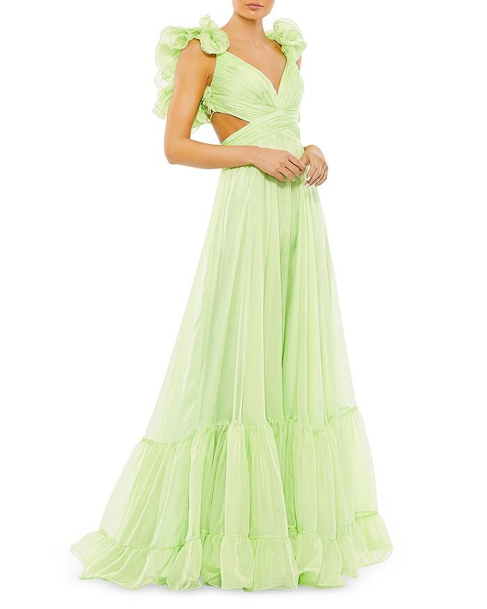 

Розовое шифоновое платье Mac Duggal, Розовый