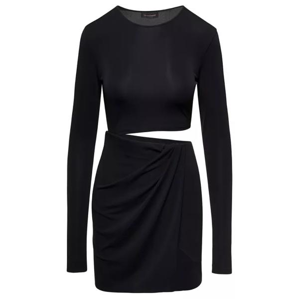 цена Платье asymmetric cut-out minidress in polyester Andamane, черный