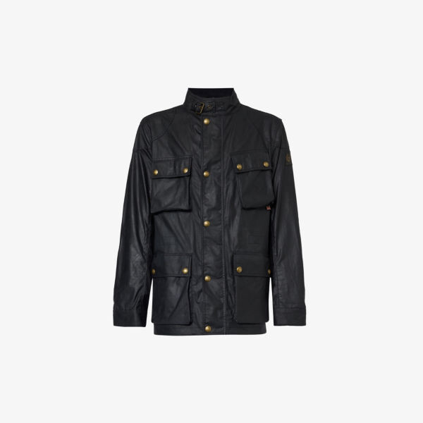 

Куртка Fieldmaster из вощеного хлопка с воротником-стойкой и фирменной нашивкой Belstaff, темно-синий