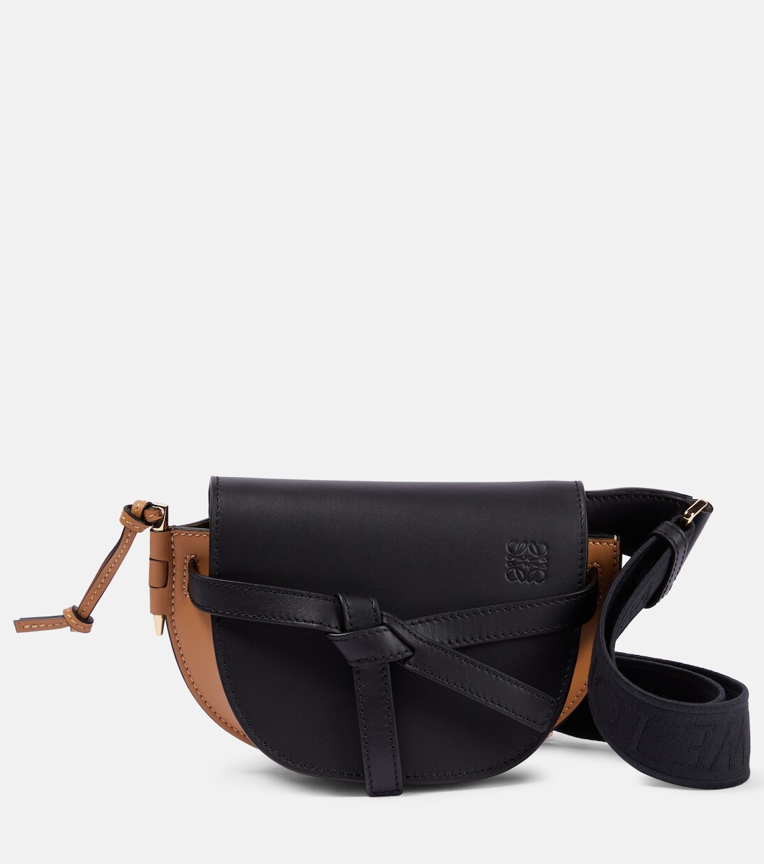 

Двойная кожаная сумка через плечо gate mini Loewe, черный