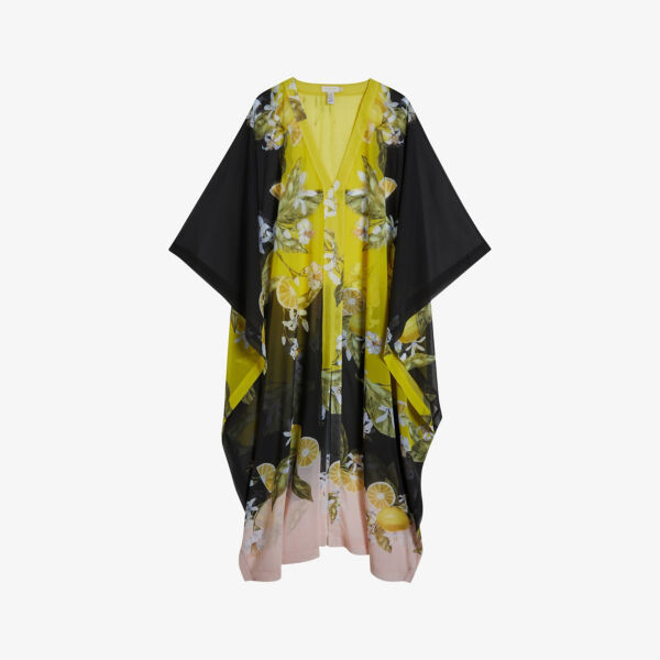 

Тканое платье макси Sopheya с цветочным принтом Ted Baker, черный