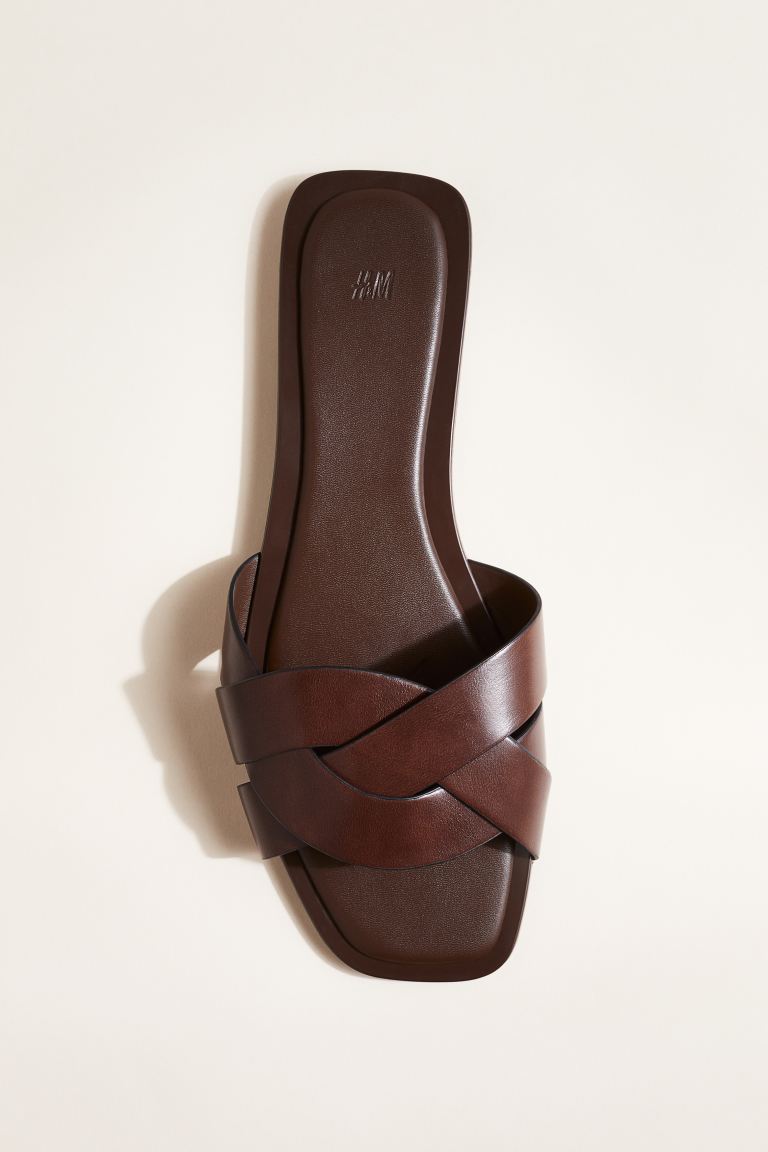 Сандалии с плетеными ремешками H&M, коричневый полка для обуви magellanno этажерка шуз цвет темно коричневый