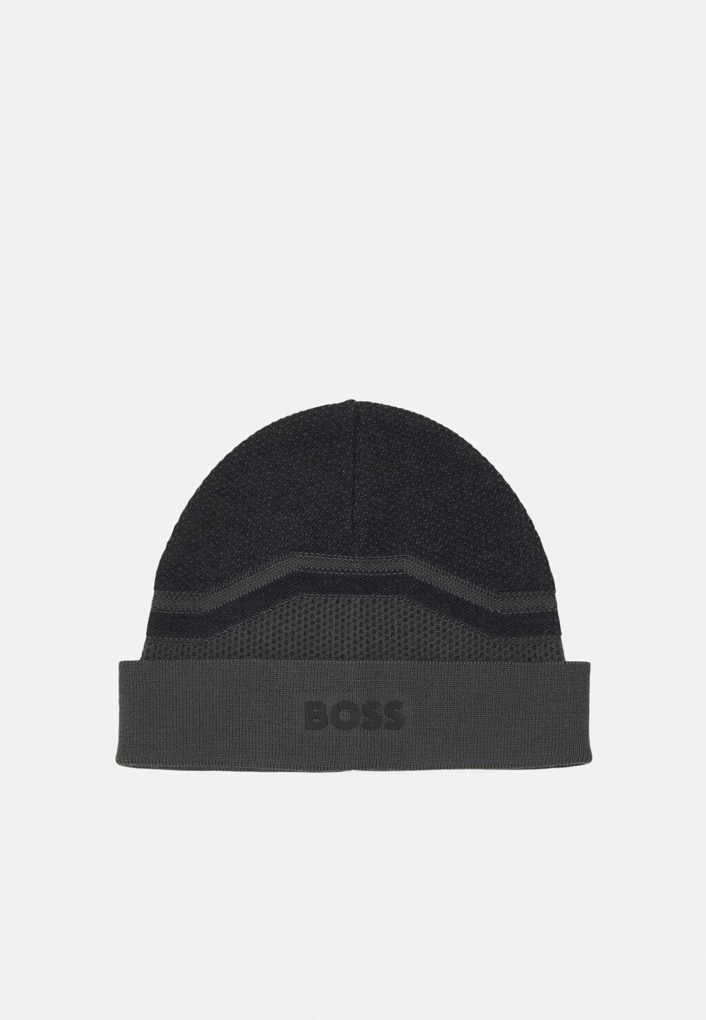 

Шапка BOSS AXOR BEANIE UNISEX, цвет dark grey