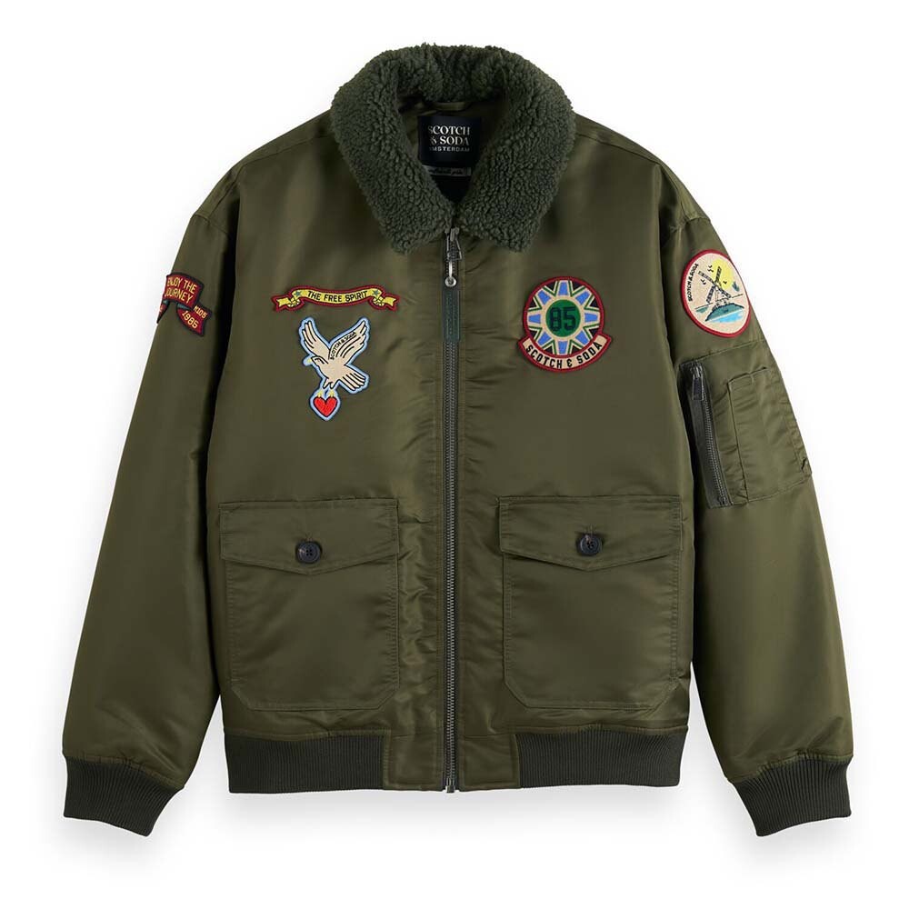 

Куртка Scotch & Soda 174403 Bomber, зеленый
