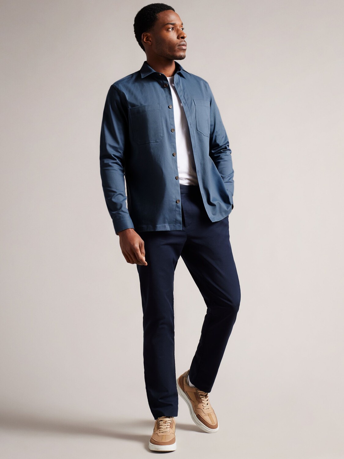 

Твиловая рубашка Ted Baker Hasting, темно-синий