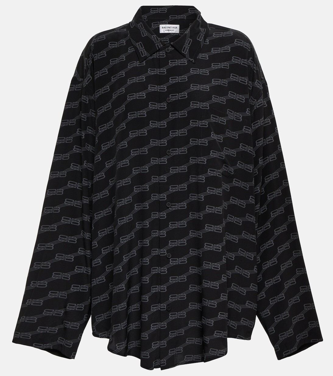 

Рубашка BB Monogram из шелкового крепа BALENCIAGA, разноцветный