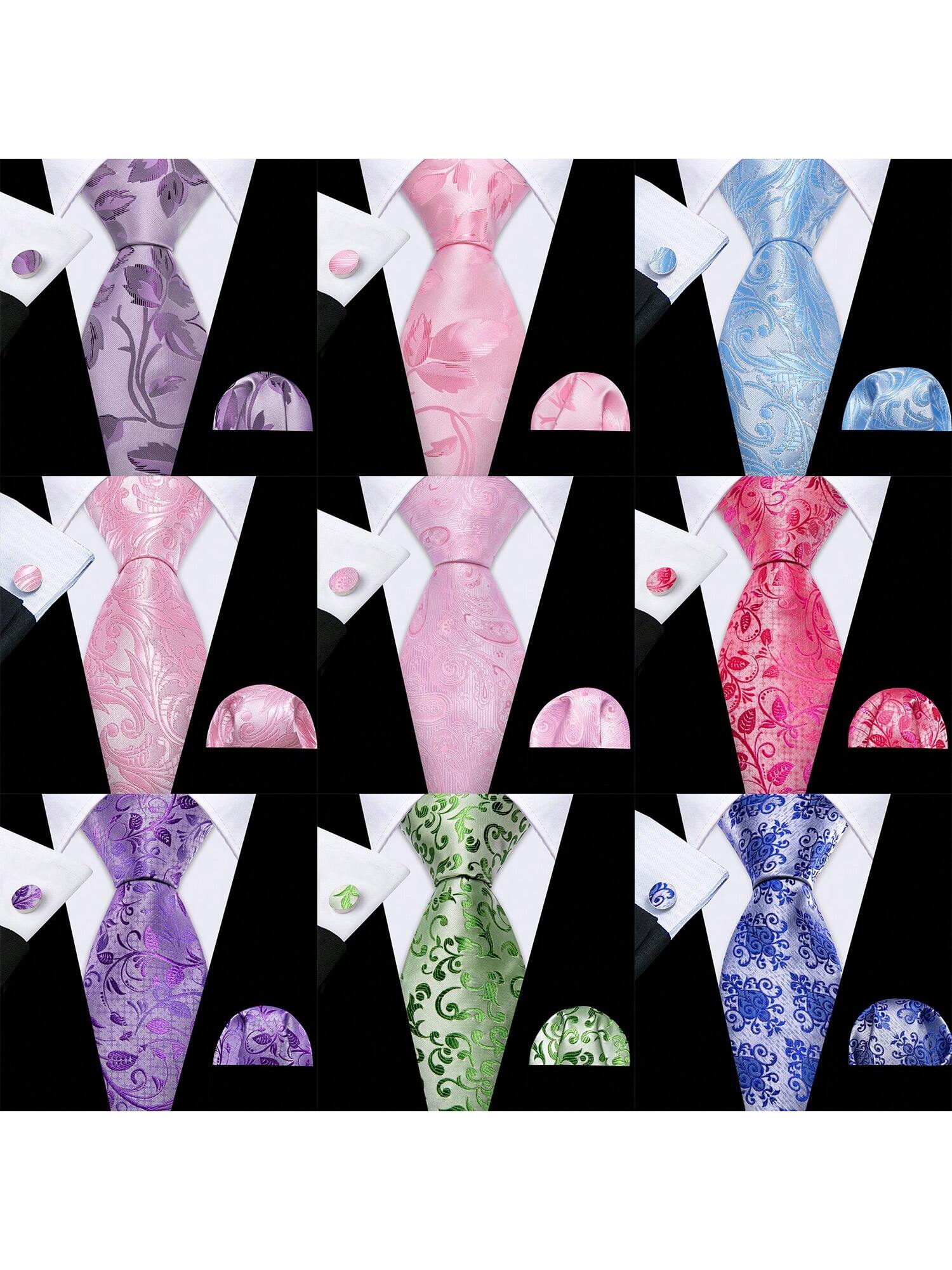 галстук бабочка подиум сиреневая с цветочным узором Мужские шелковые галстуки Barry Wang, многоцветный