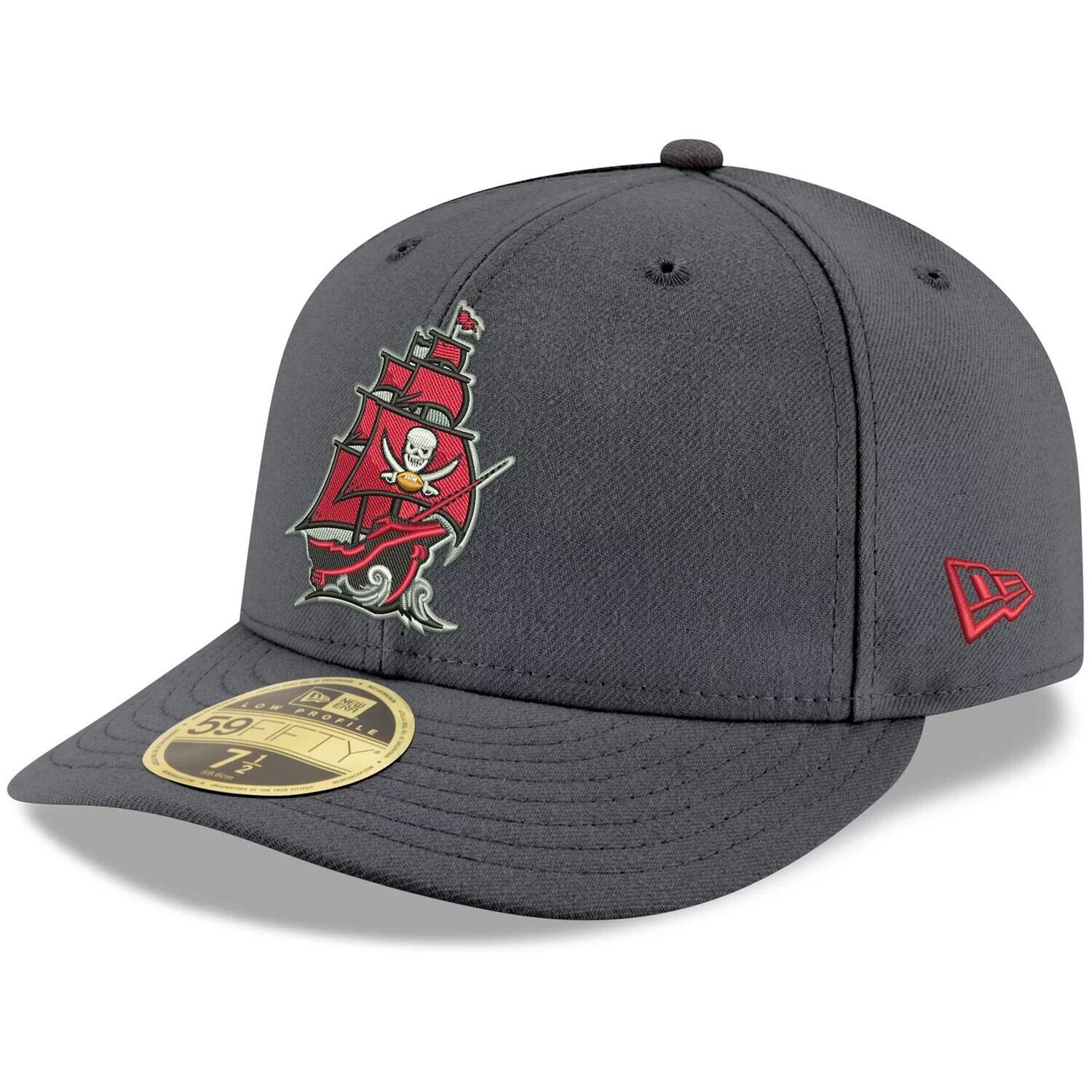 

Мужская шляпа New Era Graphite Tampa Bay Buccaneers с альтернативным логотипом Storm II Low Profile 59FIFTY