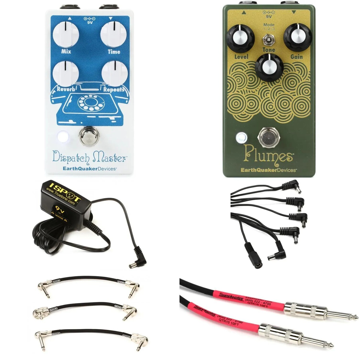 

EarthQuaker Devices Plumes and Dispatch Master Pedal Pack с блоком питания
