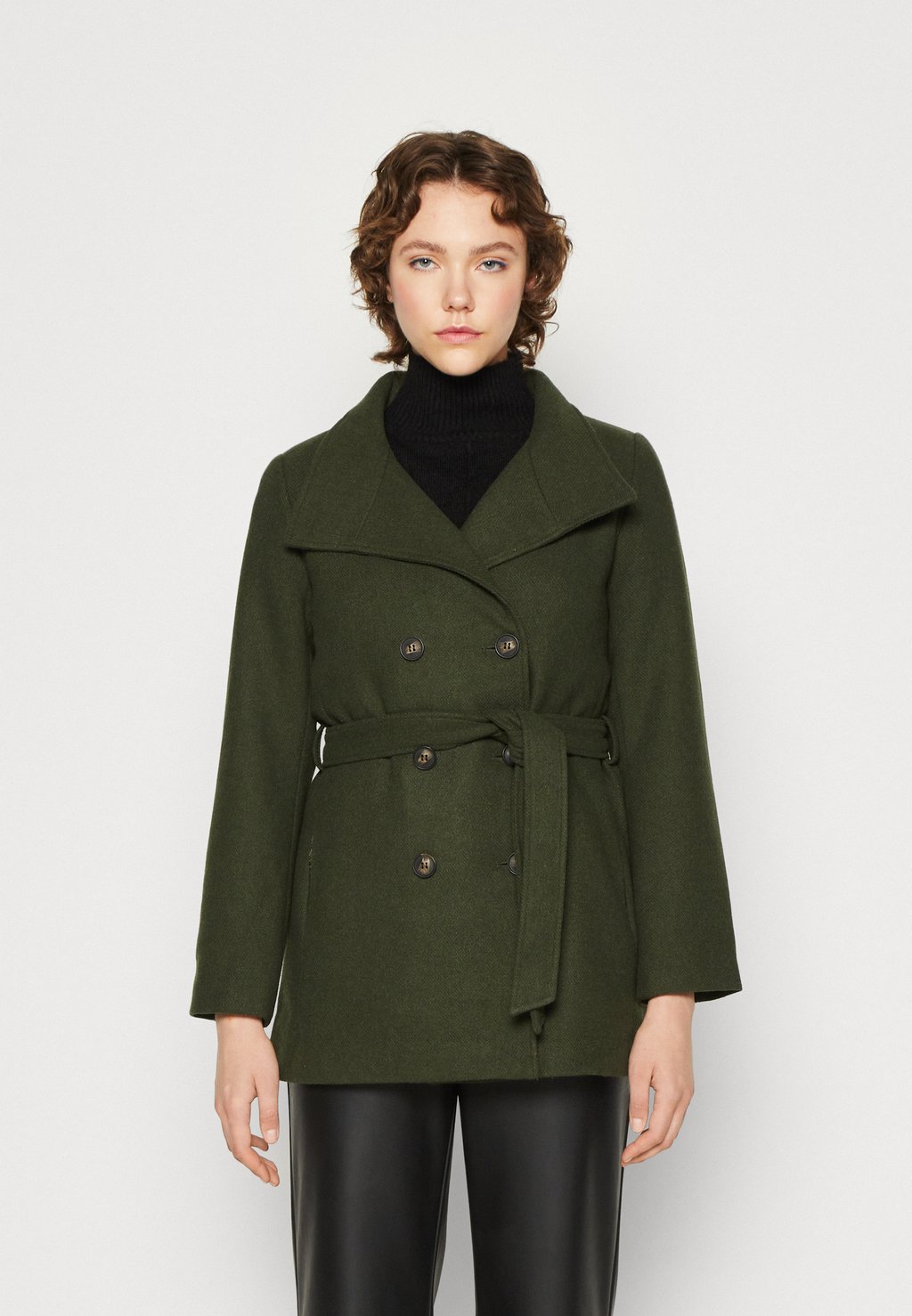 Классическое пальто Onlmedina Short Belted Coat ONLY, цвет duffel bag 7 дюймовые шорты мако rhone цвет duffel bag green