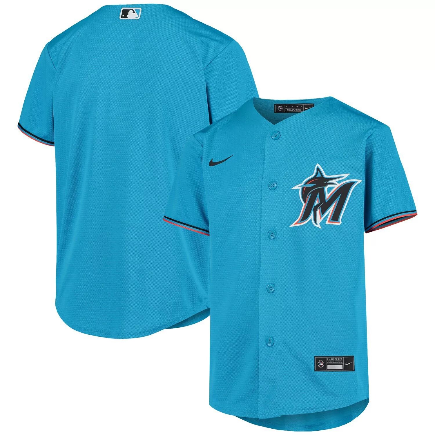 

Молодежная футболка Nike Blue Miami Marlins, альтернативная реплика команды Nike