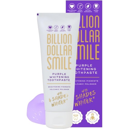 Зубная паста Billion Dollar Smile Purple для отбеливания зубов 75 мл