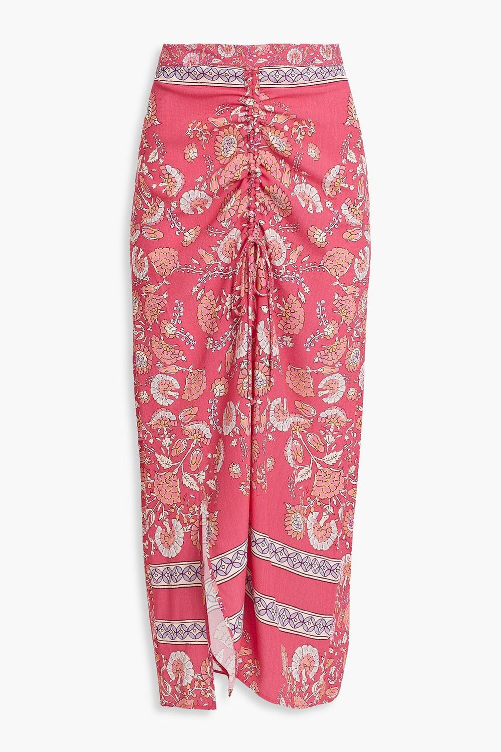 

Юбка макси из крепа Dandy со сборками и принтом ANTIK BATIK, розовый