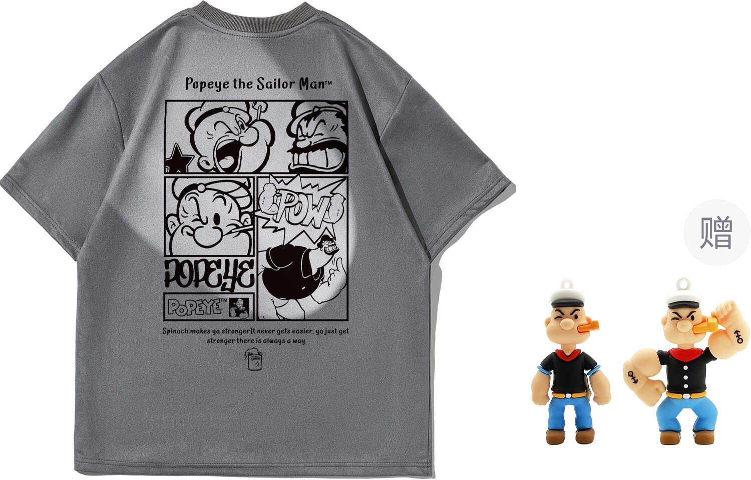 

Popeye/Футболка унисекс Popeye, Черный [поставляется в подарочной упаковке]