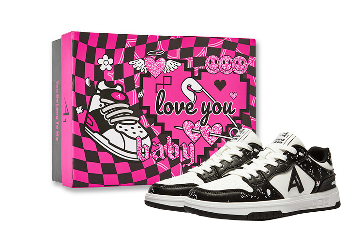 

Кроссовки A1 Skateboarding Shoes Unisex Low-top, черный/белый